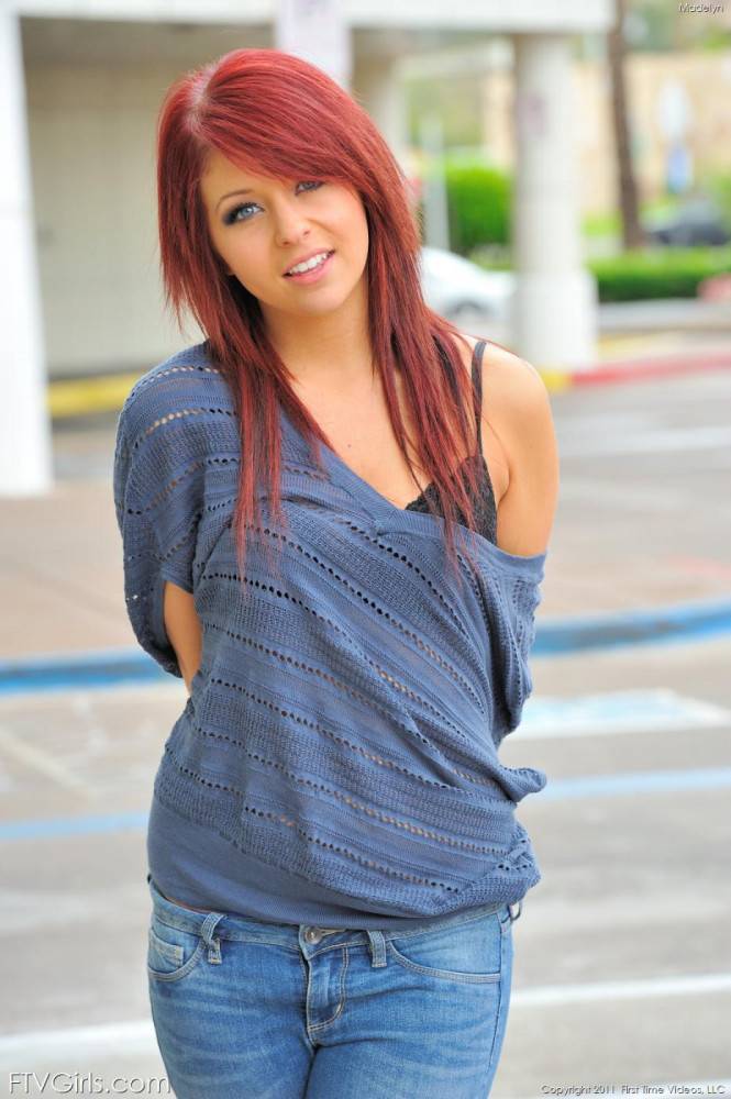 Redhead Hottie Madelyn Monroe Pulls Down Her Tight Jeans To Show Her Ass And Smooth Pussy - #2