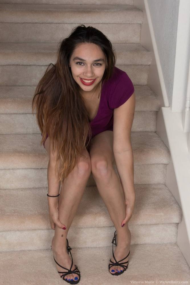 Excellent cutie Victoria Marie in hot underwear showing her butt and spreading her legs - #3