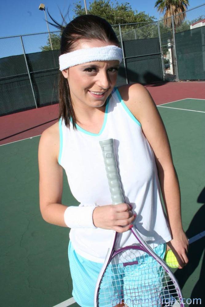 Sweet Big Boobed Tennis Player Denice Klarskov Gets Her Pussy Poked In The Locker Room - #1