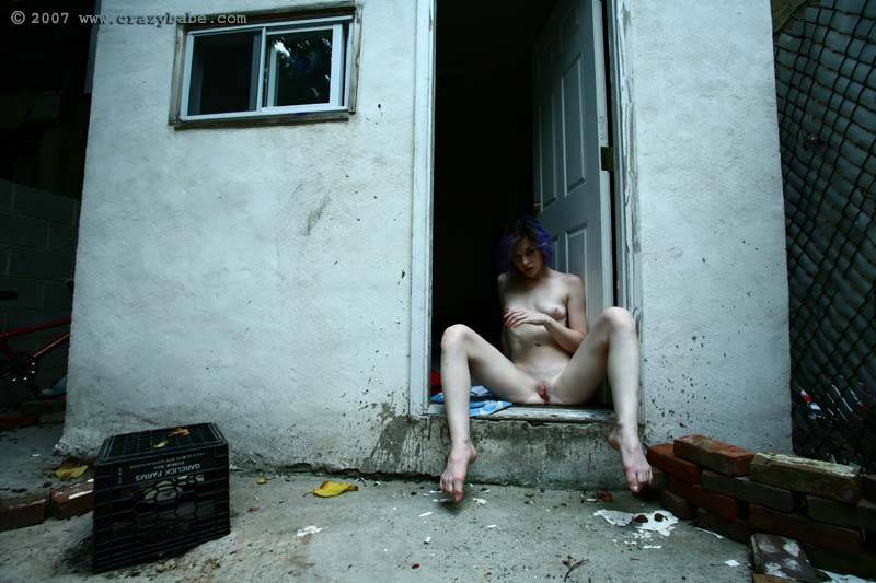 Blue Haired Suicide Girl Stoya Appears In Her Birthday Suit On The Streets - #6