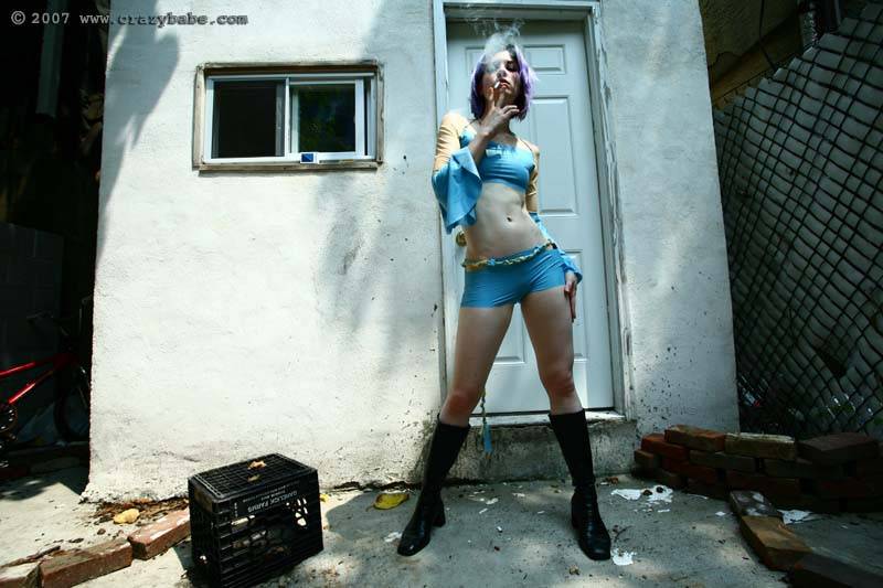 Blue Haired Suicide Girl Stoya Appears In Her Birthday Suit On The Streets - #10