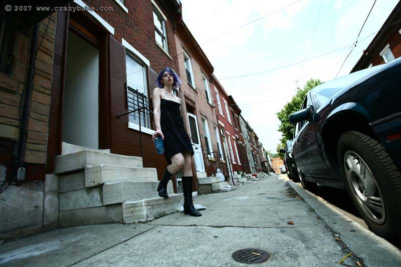 Blue Haired Suicide Girl Stoya Appears In Her Birthday Suit On The Streets - #11