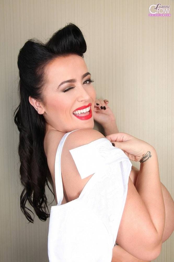 Very attractive brittish dark-haired Leanne Crow in sexy sexy underwear - #15
