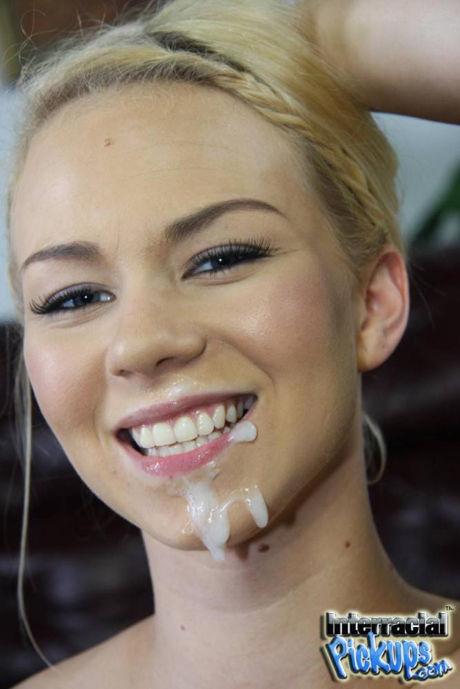 Little Blonde Melanie Jayne Wants To Try Black Cum Shots So It's Time To Find A Homie. - #7