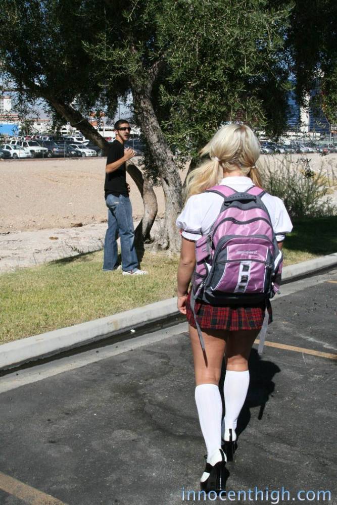 Uniformed Blonde Cayden Moore With Fine Boobs Gives Head And Gets Fucked At High School - #7