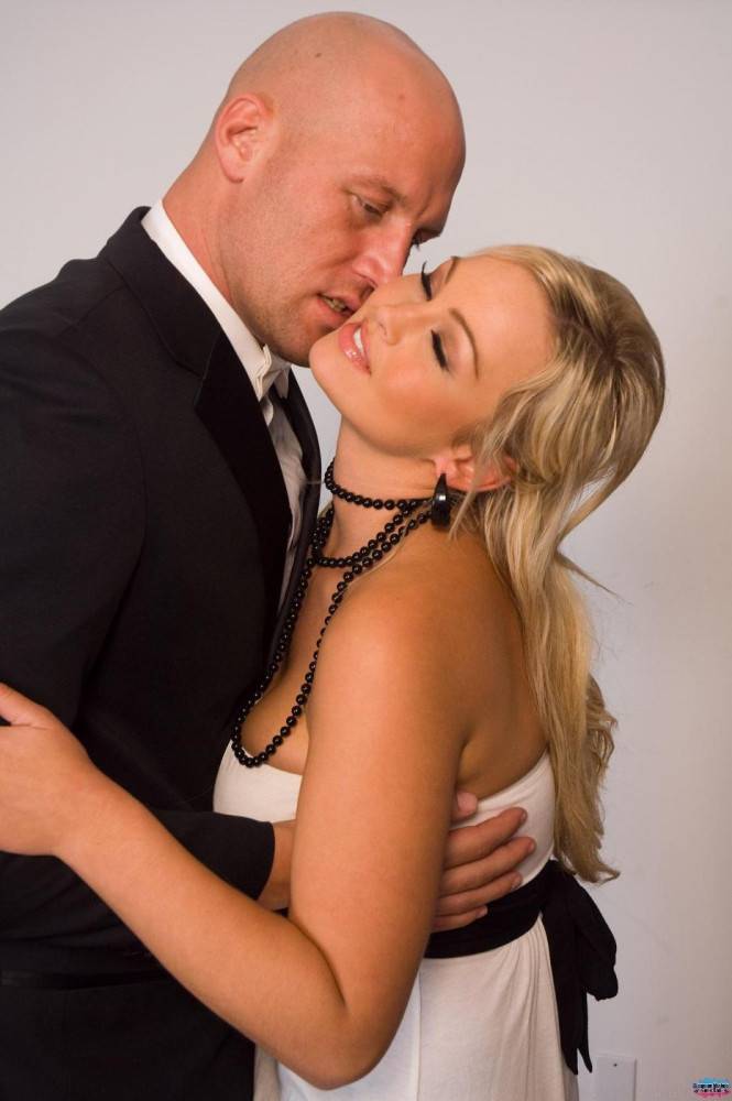 Fashionable Blonde Abbey Brooks In Beautiful Dress And Thong Gets Humped - #1