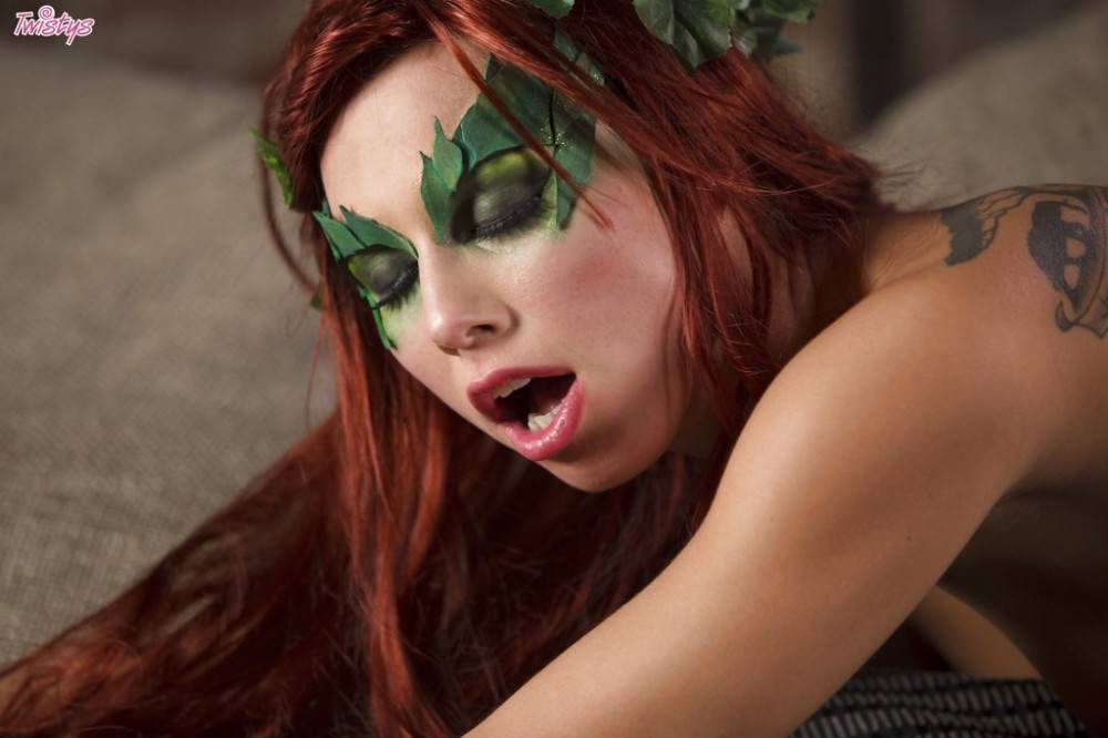 Stunning american redhead youthful Aidra Fox in cosplay outfit fucked in her hairy pussy after good blowjob - #19