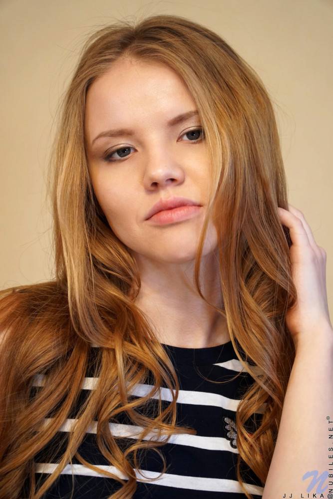 Stunning teen Kate Chase in sexy skirt revealing tiny tits and masturbating - #1