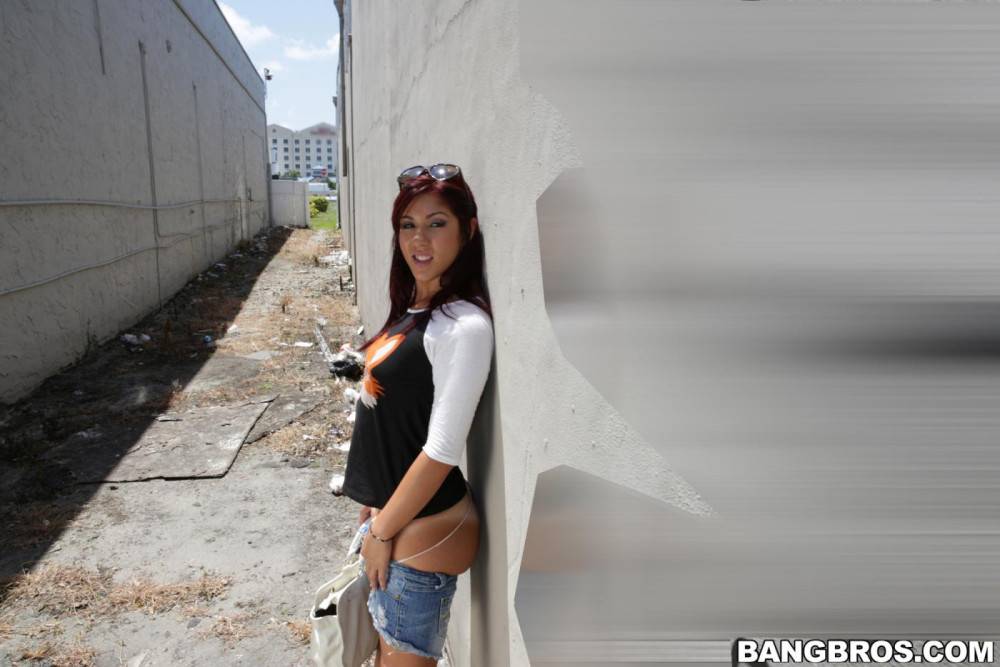 Gorgeous Red Haired Belle Sparkles Gives Head In Public In The Back Of The Building - #9