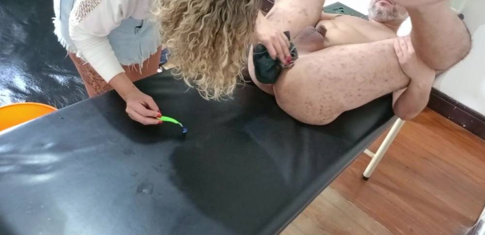 Male waxing, Brazilian style. dick and ass - #3