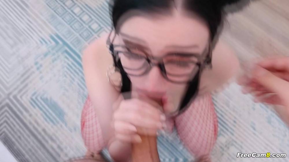 Nerdy Woman Sucking Big Cock POV - #9