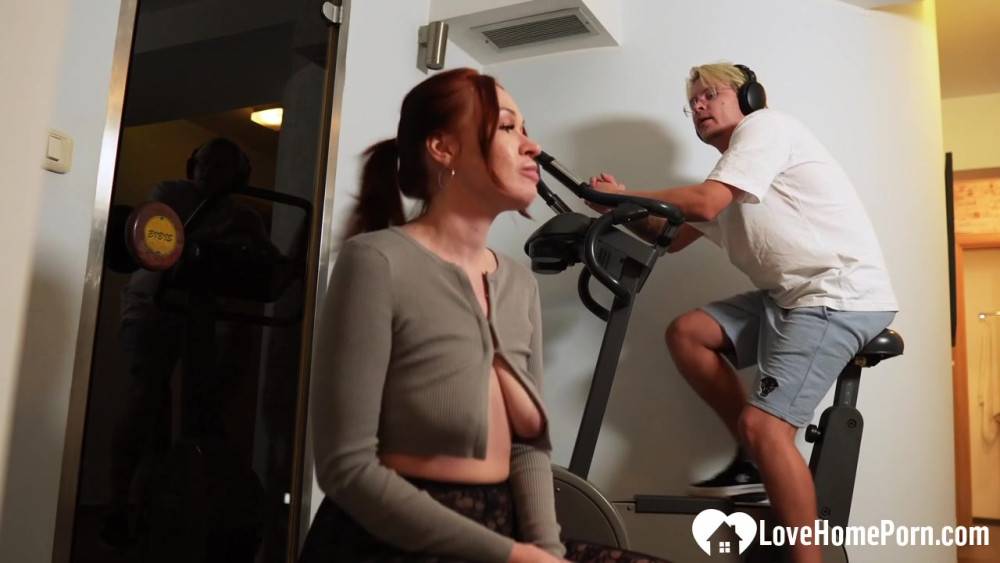 Redhead at the gym gets nailed hard - #8