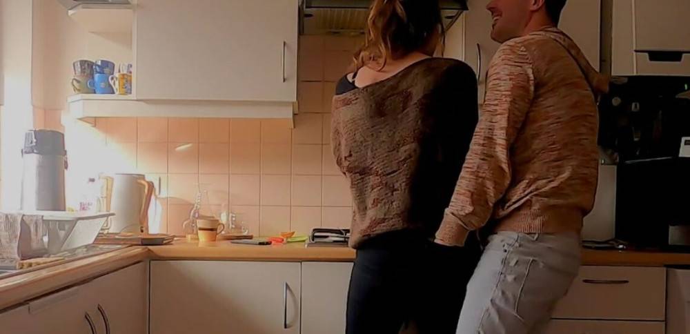 Kitchen make out with stepsister, kissing and fingering - sensual teasing moments - #2