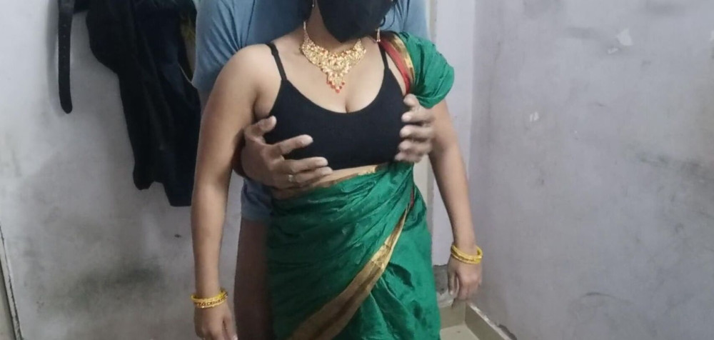 Hot Indian Desi Bhabhi sex in silk saree. Indian husband fucking his wife lifting her saree. - #1