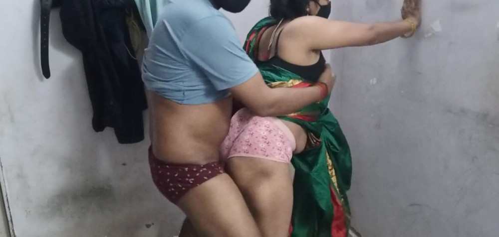 Hot Indian Desi Bhabhi sex in silk saree. Indian husband fucking his wife lifting her saree. - #4