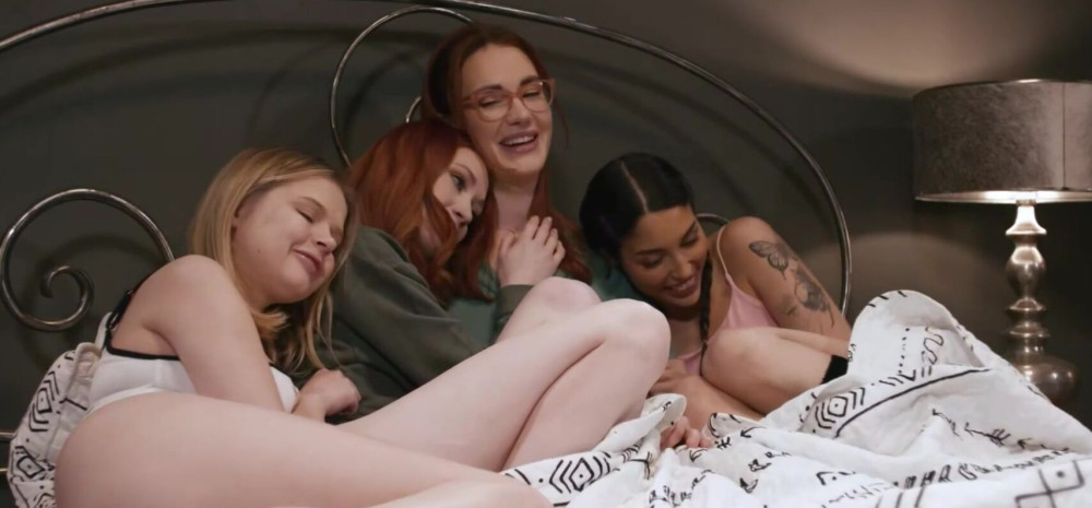 Milf has sex with stepdaughter and bffs - #1