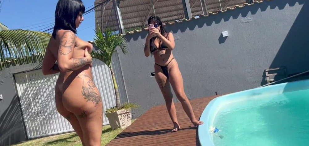 Leaked on the net! Young influencers swapping partners in the pool Part one leaked on the net - #4