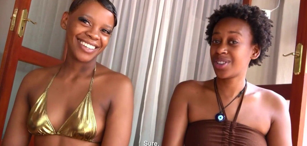 Ebony Best Friends Lead Hot Interracial Threesome Sharing A White Cock - #1