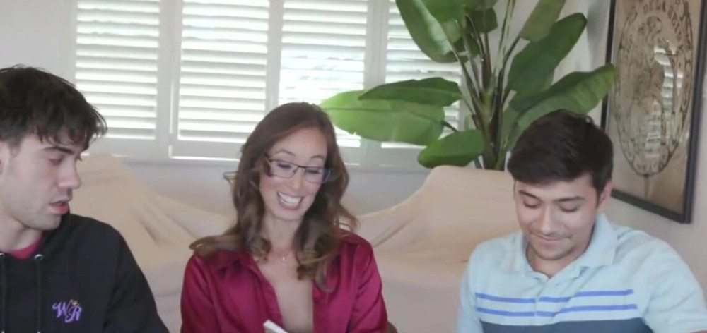 Asian housewife DPed during tutoring two studs - #1