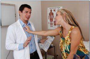 Busty blond wife Carolyn Reese screwed hardcore by the doctor on picsofsex.com