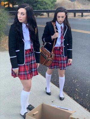 Naughty schoolgirls suck off a big black cock after consulting the Ouija board on picsofsex.com