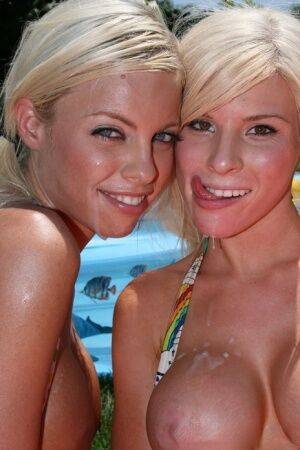 Young bitches are sharing cock in extra spicy threesome scebes by the pool on picsofsex.com