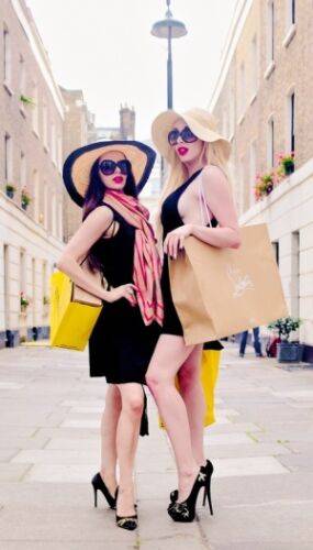 British women Valerie Fox & Amica Bentley dine on a balcony prior to FFM sex - Britain on picsofsex.com