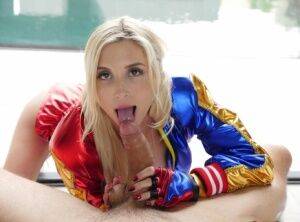 Tiny blonde slut Piper Perri demonstrating her impressive oral sex skills on picsofsex.com