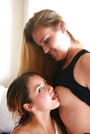 Fuckable Daisy Layne & Allie Haze are into passionate lesbian action on picsofsex.com