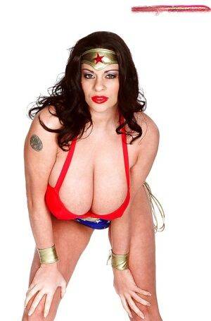 European MILF Linsey Dawn McKenzie ripping off Wonder Woman on picsofsex.com