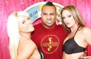 Teen babes with big tits Krissy and Rhiannon fucked with a big dick on picsofsex.com