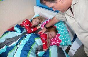 Tiny teen girls Alyssa & Hope show small tits and give handjob in hot 3some on picsofsex.com