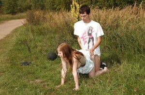Teen Charlotte gets her pussy licked while outdoors & jerks cock stiff on picsofsex.com