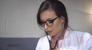 Female doctor Casey Calvert gets a taste of her own medicine from a patient on picsofsex.com