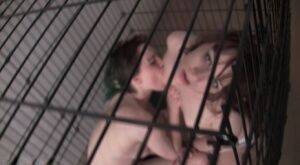 Hand cuffed and caged diaper slut whores Lily and Ruby are hand cuffed and on picsofsex.com