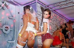 Filthy gals getting wet and having some lesbian fun at the wild party on picsofsex.com