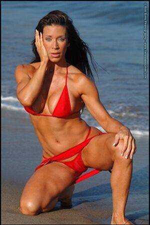 Fitness Beauties Red Mesh Beach on picsofsex.com