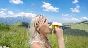 Blonde MILF Jasmine Rouge and her man friend fuck while hiking in high country on picsofsex.com