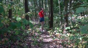Nikki Dream leans against a tree to piss outside on picsofsex.com
