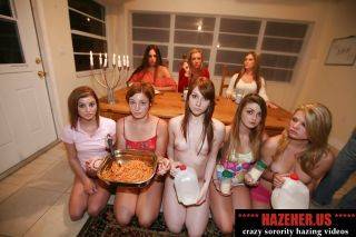 Sorority girls getting hazed and humiliated by serving dinner na on picsofsex.com