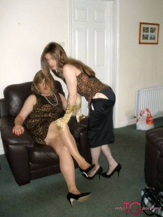 Tgirl kirsty and her crossdresser friend enjoy sucking and fucki on picsofsex.com