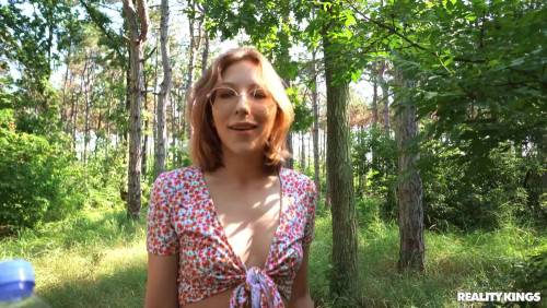 Young Slut With Glasses Gets Fucked In The Woods on picsofsex.com