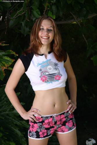 Redhead Girl Smokie Flame Removes Her Tight White Panties And Touches Her Pussy Outdoors on picsofsex.com