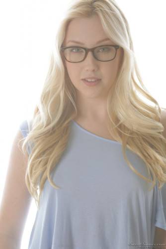 Handsome Nerdy Looking Blonde Samantha Rone Strips And Teases With Pleasure on picsofsex.com