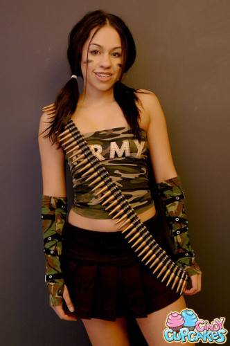 Precious Teen Latina Cindy Cupcakes Makes Some Military Style Softcore Porn on picsofsex.com