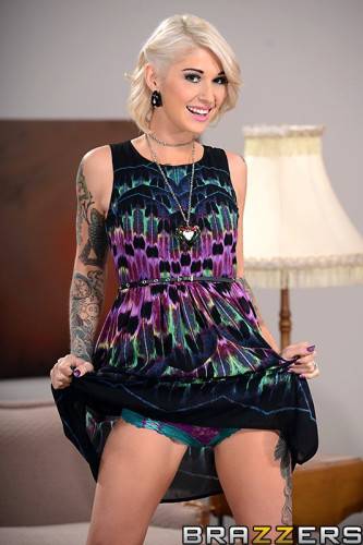 Inked Busty Hottie Kleio Valentien Slides Her Ass Onto A Thick Wang And Rides It Good on picsofsex.com