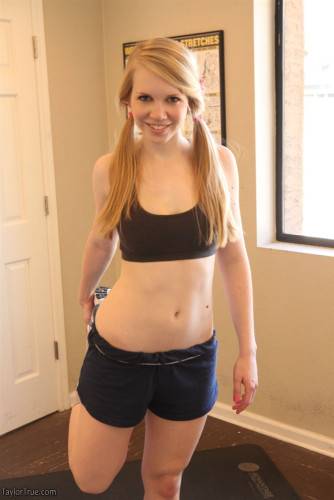 Blonde Teen Babe Taylor True Works Out And Shows Us Her Bod In Her Workout Clothes on picsofsex.com