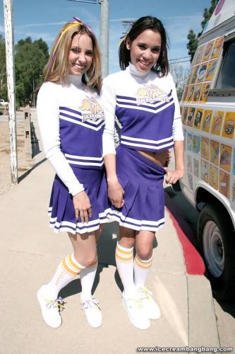 Slutty Cheerleaders Lindsay Meadows And Renae Cruz Get Seduced By Sex Hungry Ice Cream Man on picsofsex.com