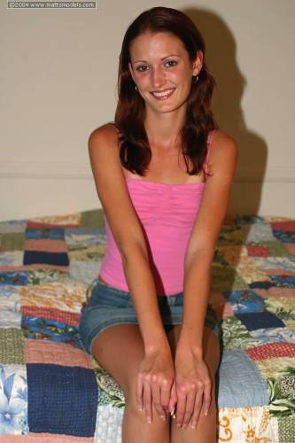 Skinny Flat Chested Brunette Hailey Young Gets Fully Nude And Shows Her Tan Lines on picsofsex.com