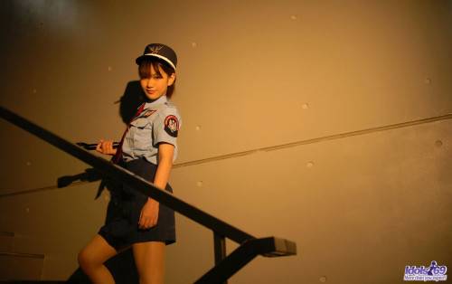 Asian Police Woman Riina Idols Is Showing Off In Her Uniform And Teasing Us With Pleasure. on picsofsex.com